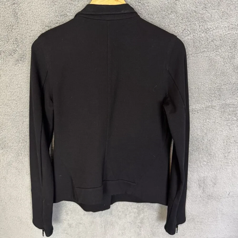 Eileen‎ Fisher Jacket Women's S Black Long Sleeves Asymmetrical Full Zip
